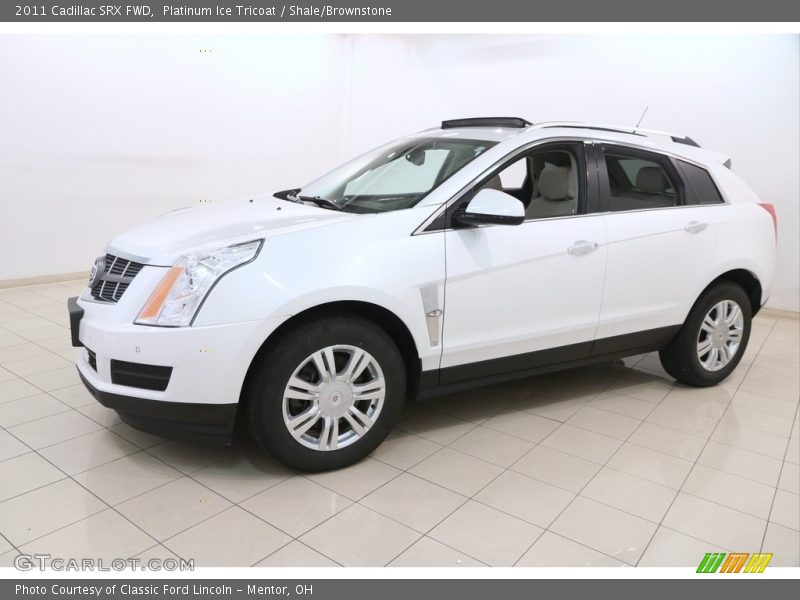 Platinum Ice Tricoat / Shale/Brownstone 2011 Cadillac SRX FWD