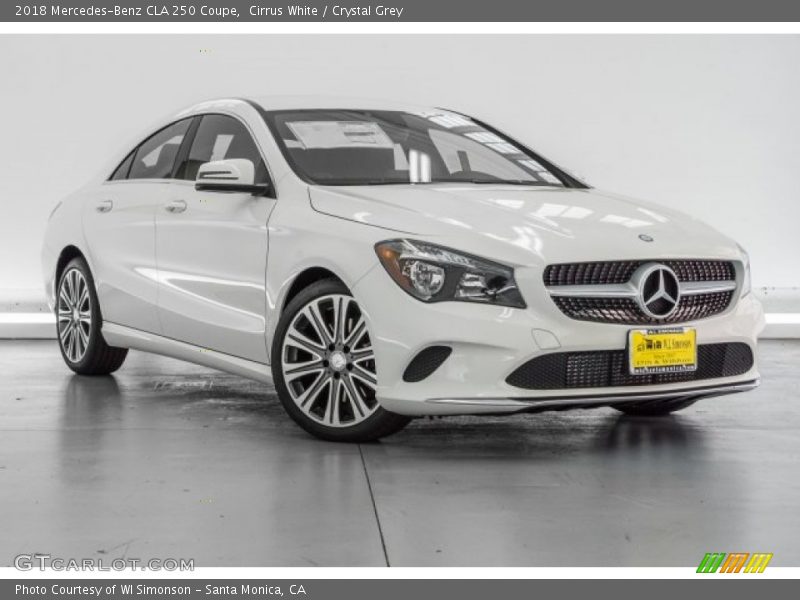 Cirrus White / Crystal Grey 2018 Mercedes-Benz CLA 250 Coupe