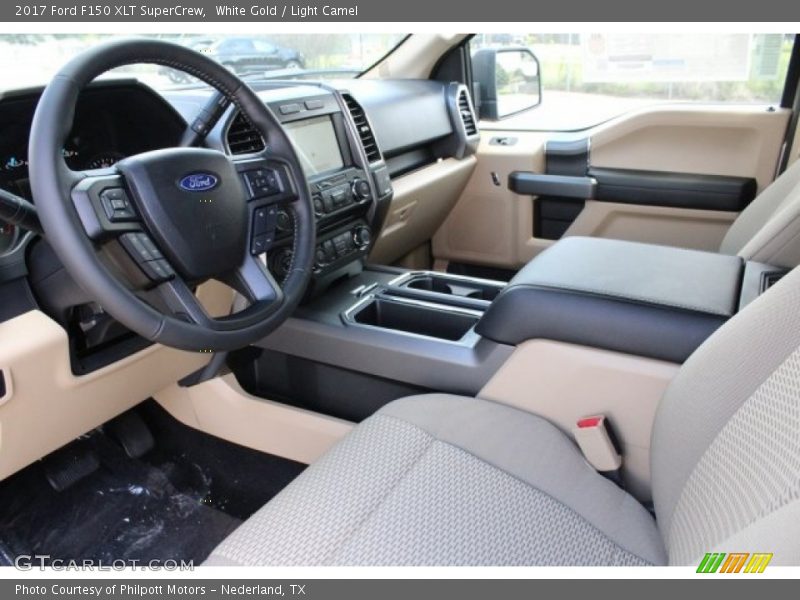 White Gold / Light Camel 2017 Ford F150 XLT SuperCrew