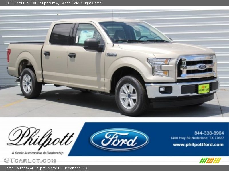 White Gold / Light Camel 2017 Ford F150 XLT SuperCrew