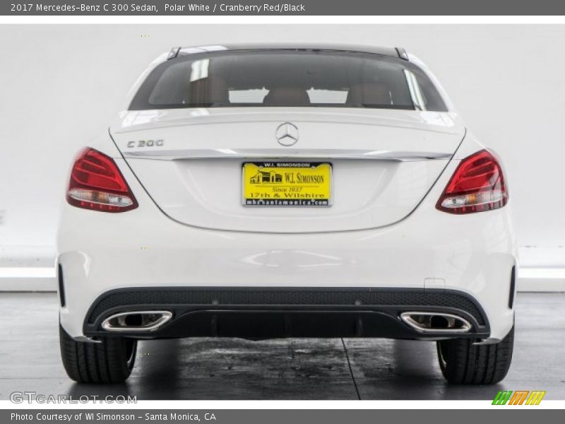 Polar White / Cranberry Red/Black 2017 Mercedes-Benz C 300 Sedan
