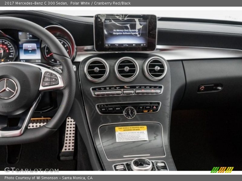 Polar White / Cranberry Red/Black 2017 Mercedes-Benz C 300 Sedan