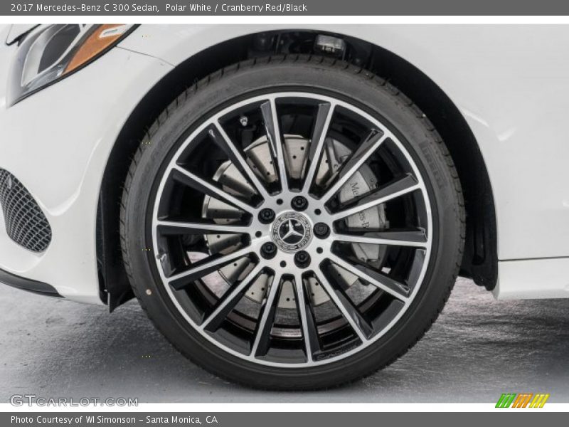 Polar White / Cranberry Red/Black 2017 Mercedes-Benz C 300 Sedan