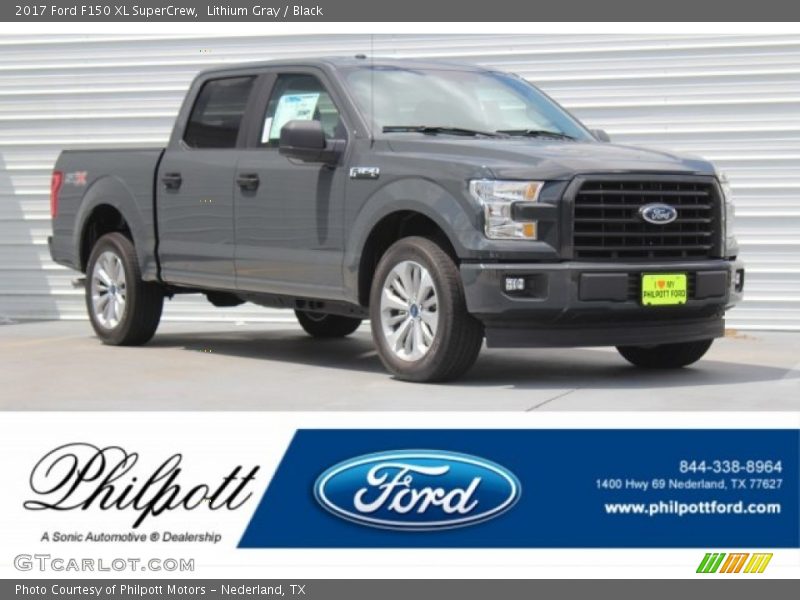 Lithium Gray / Black 2017 Ford F150 XL SuperCrew