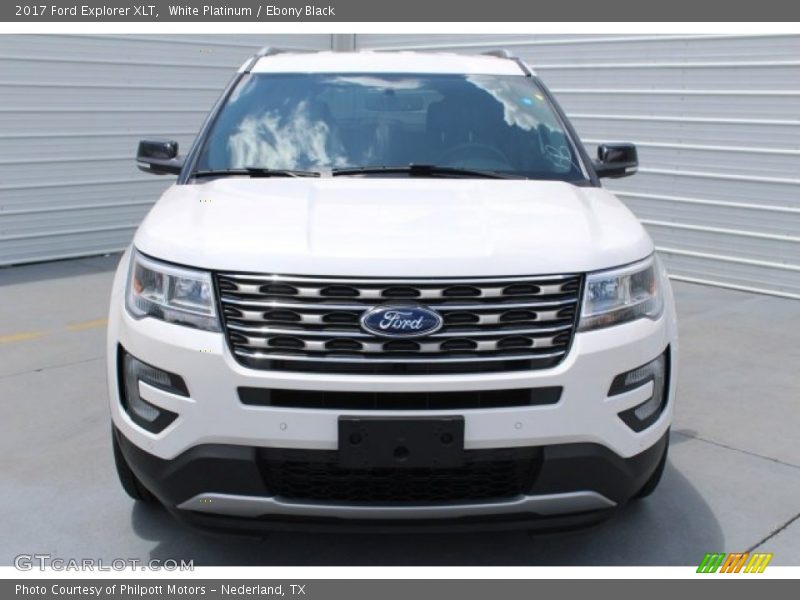 White Platinum / Ebony Black 2017 Ford Explorer XLT