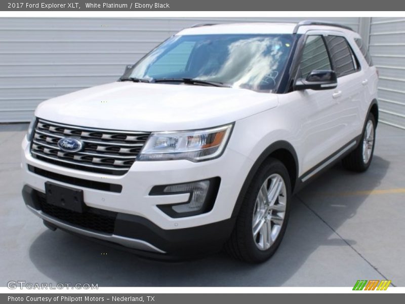 White Platinum / Ebony Black 2017 Ford Explorer XLT