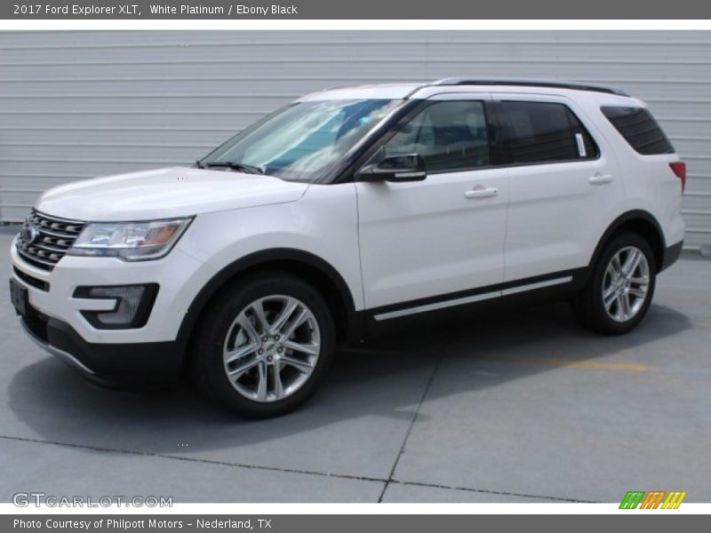 White Platinum / Ebony Black 2017 Ford Explorer XLT
