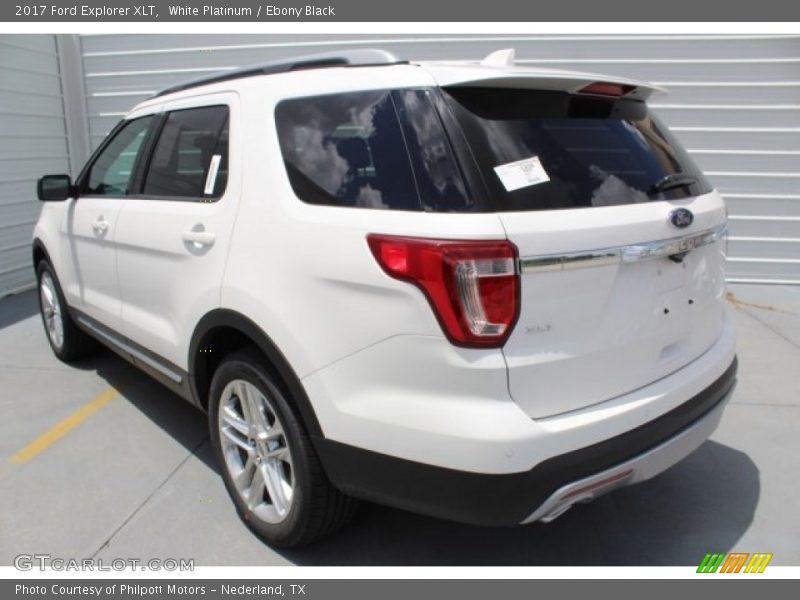 White Platinum / Ebony Black 2017 Ford Explorer XLT