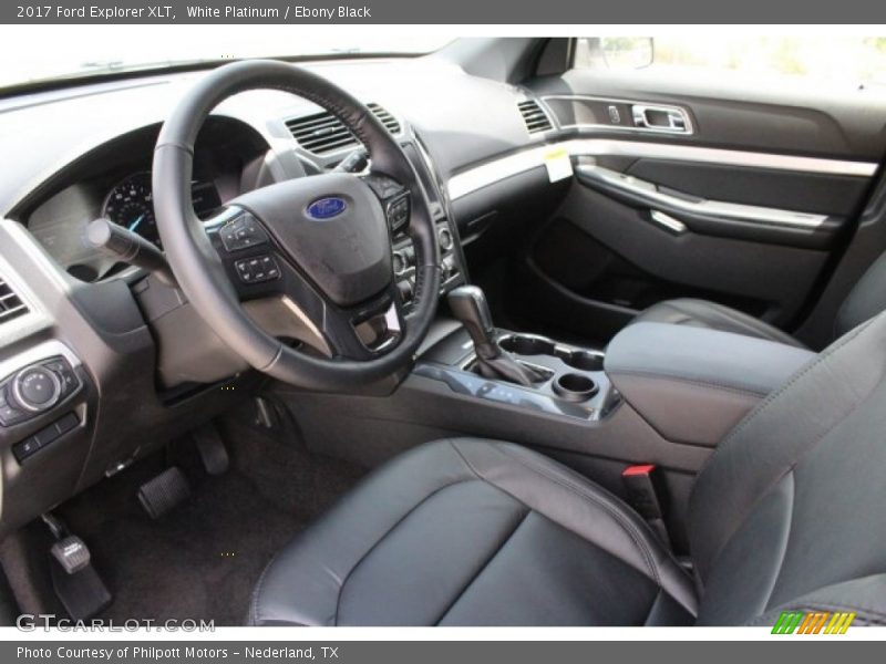 White Platinum / Ebony Black 2017 Ford Explorer XLT