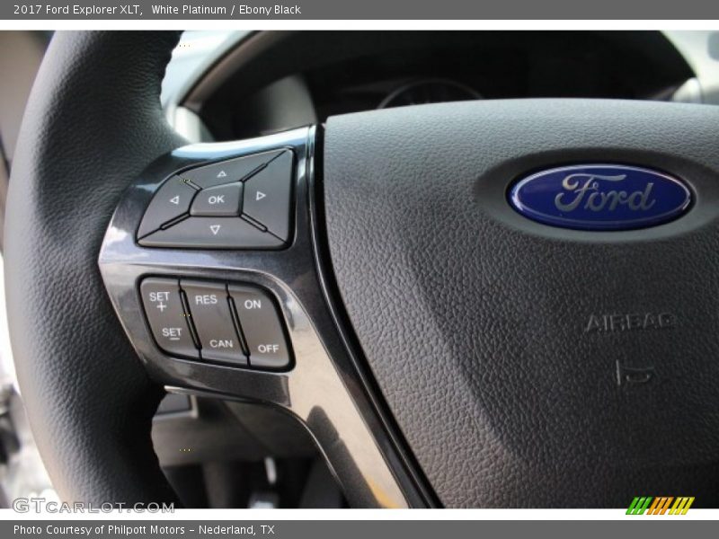 White Platinum / Ebony Black 2017 Ford Explorer XLT