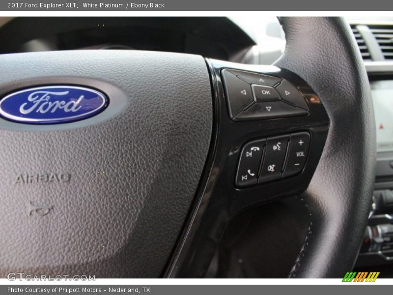 White Platinum / Ebony Black 2017 Ford Explorer XLT