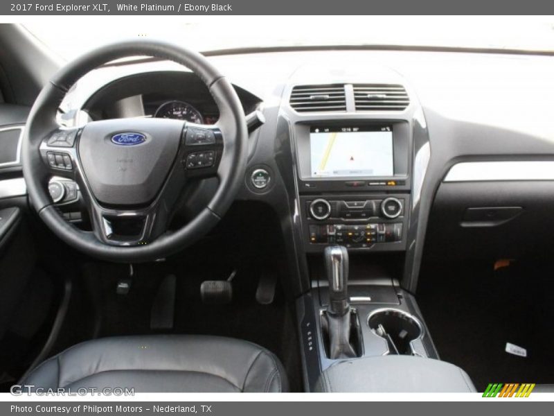 White Platinum / Ebony Black 2017 Ford Explorer XLT