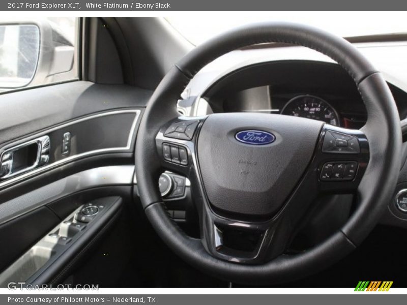 White Platinum / Ebony Black 2017 Ford Explorer XLT