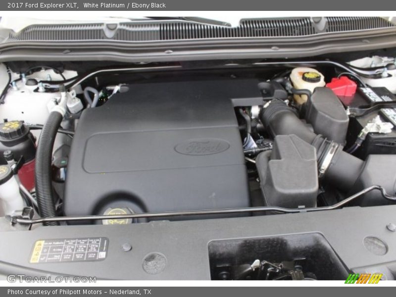 White Platinum / Ebony Black 2017 Ford Explorer XLT