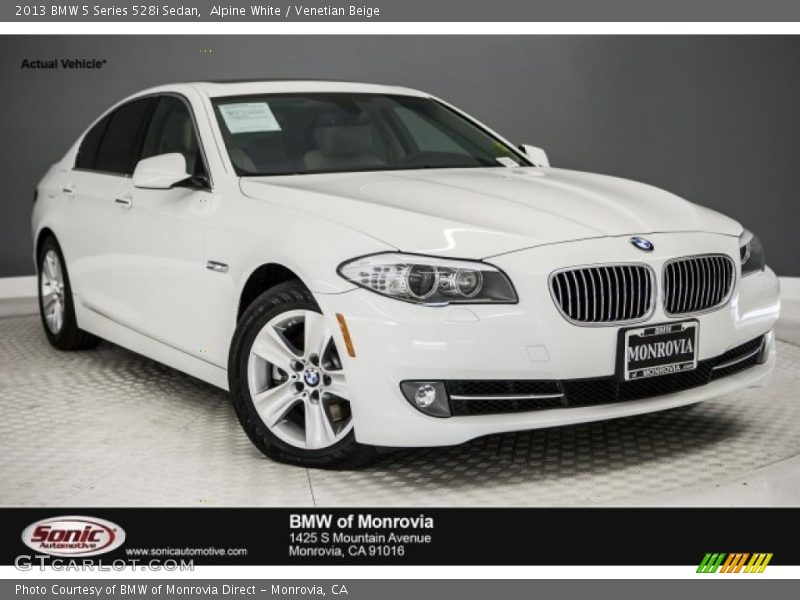 Alpine White / Venetian Beige 2013 BMW 5 Series 528i Sedan