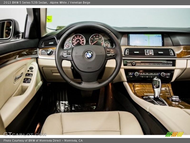 Alpine White / Venetian Beige 2013 BMW 5 Series 528i Sedan