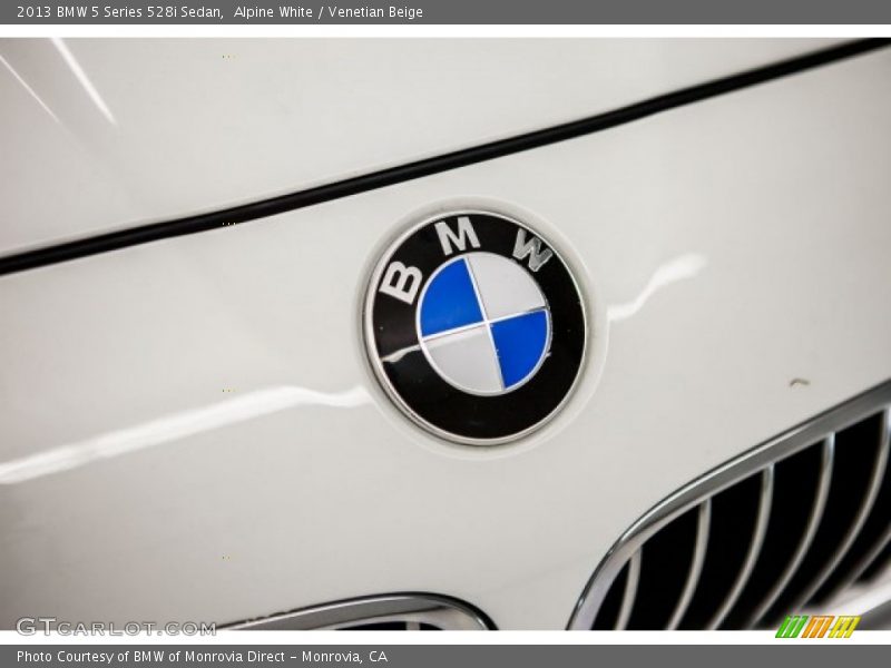 Alpine White / Venetian Beige 2013 BMW 5 Series 528i Sedan