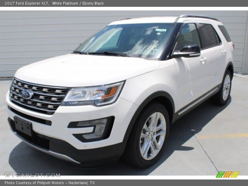 White Platinum / Ebony Black 2017 Ford Explorer XLT