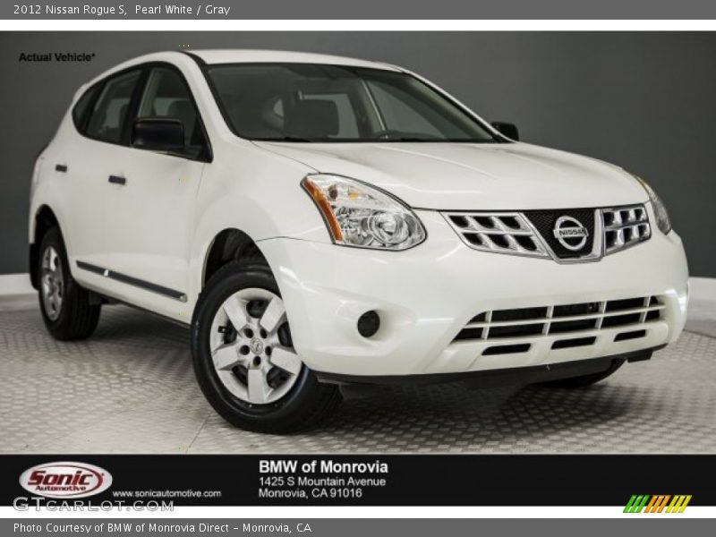 Pearl White / Gray 2012 Nissan Rogue S