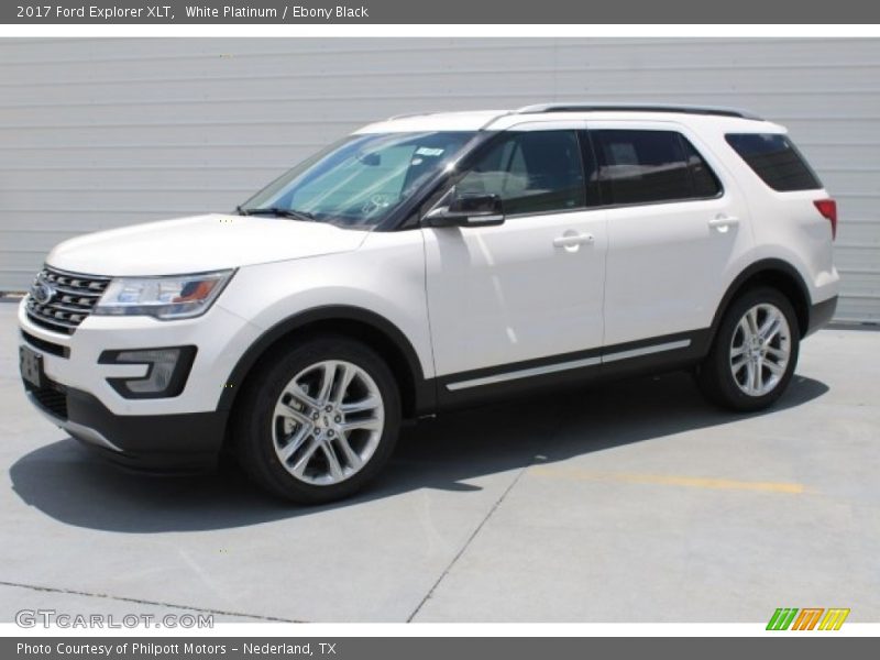 White Platinum / Ebony Black 2017 Ford Explorer XLT