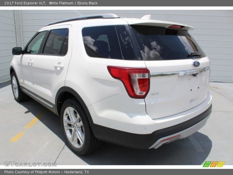 White Platinum / Ebony Black 2017 Ford Explorer XLT