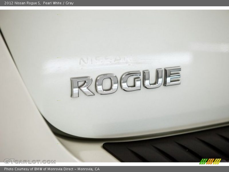 Pearl White / Gray 2012 Nissan Rogue S