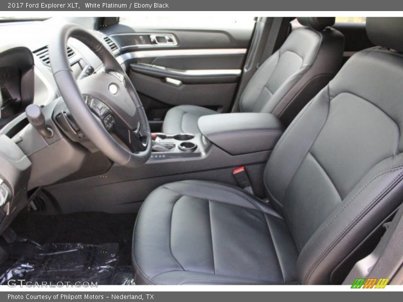White Platinum / Ebony Black 2017 Ford Explorer XLT