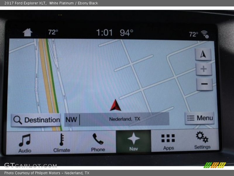 White Platinum / Ebony Black 2017 Ford Explorer XLT