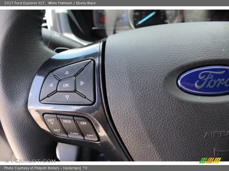 White Platinum / Ebony Black 2017 Ford Explorer XLT