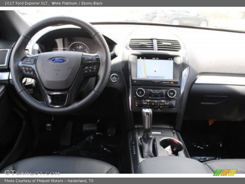 White Platinum / Ebony Black 2017 Ford Explorer XLT