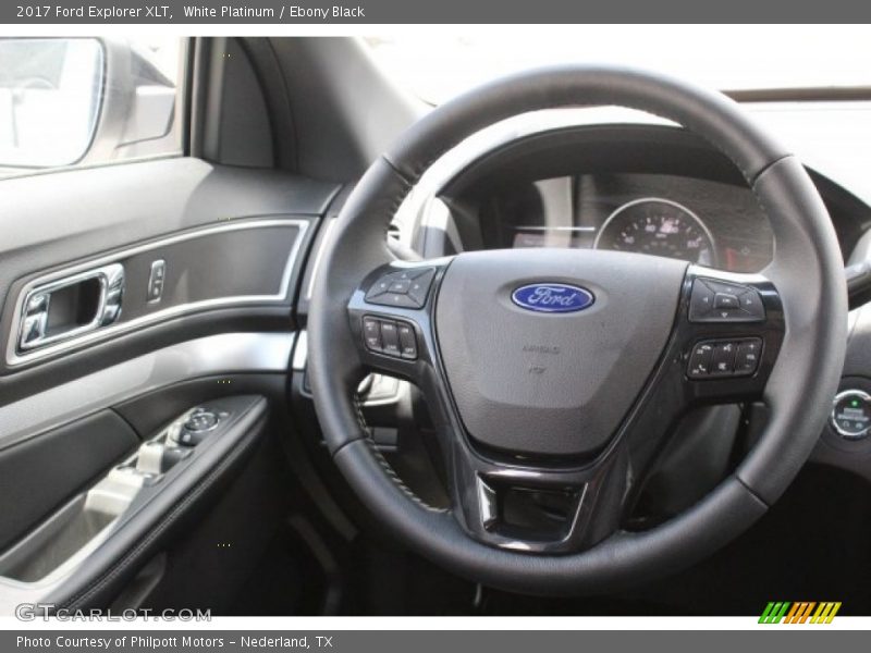 White Platinum / Ebony Black 2017 Ford Explorer XLT