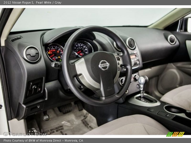 Pearl White / Gray 2012 Nissan Rogue S