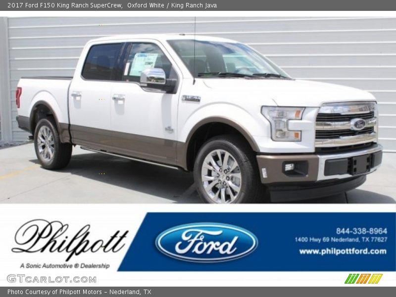 Oxford White / King Ranch Java 2017 Ford F150 King Ranch SuperCrew