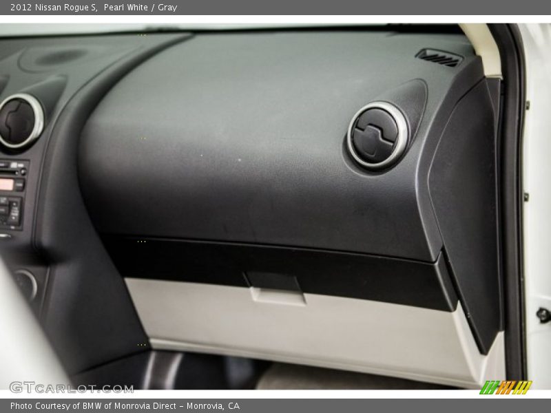 Pearl White / Gray 2012 Nissan Rogue S