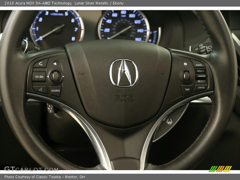 Lunar Silver Metallic / Ebony 2016 Acura MDX SH-AWD Technology