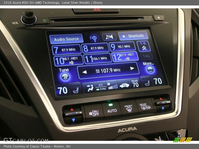 Lunar Silver Metallic / Ebony 2016 Acura MDX SH-AWD Technology