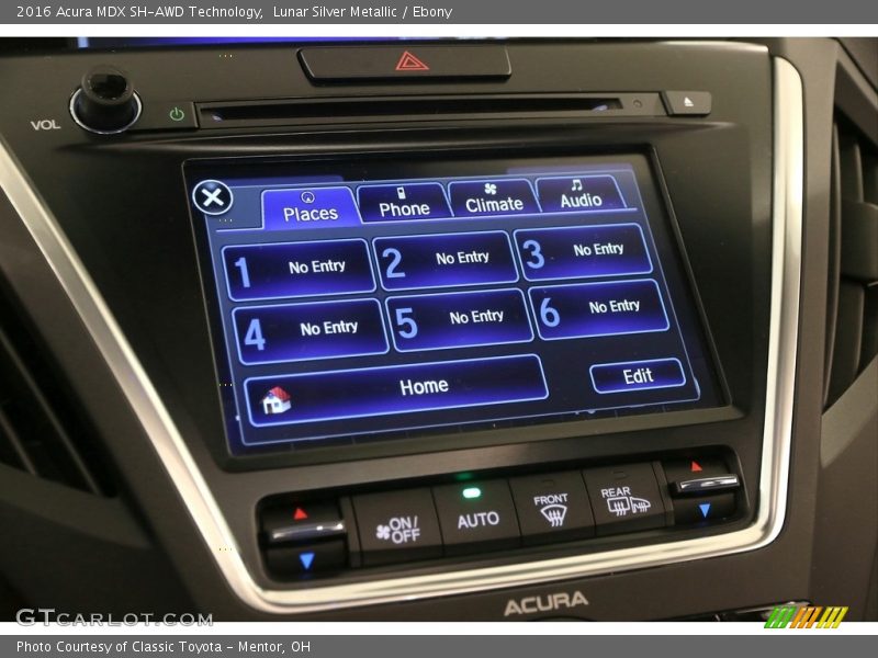 Lunar Silver Metallic / Ebony 2016 Acura MDX SH-AWD Technology