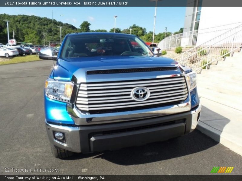 Blazing Blue Pearl / Black 2017 Toyota Tundra Limited CrewMax 4x4