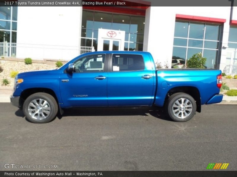 Blazing Blue Pearl / Black 2017 Toyota Tundra Limited CrewMax 4x4