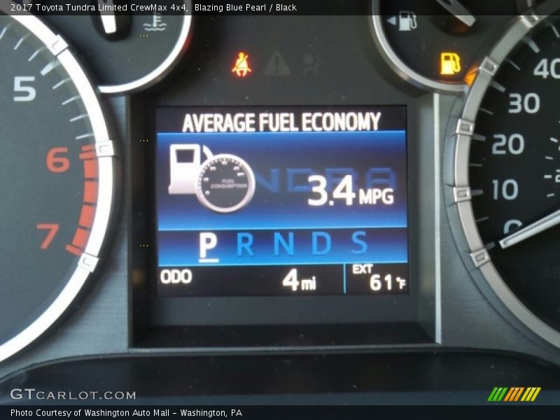 Blazing Blue Pearl / Black 2017 Toyota Tundra Limited CrewMax 4x4