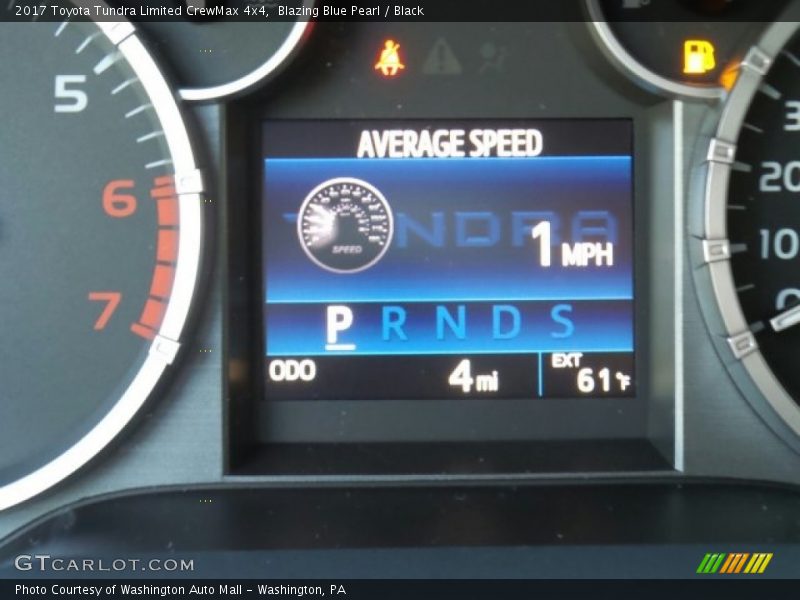 Blazing Blue Pearl / Black 2017 Toyota Tundra Limited CrewMax 4x4