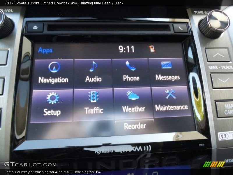 Blazing Blue Pearl / Black 2017 Toyota Tundra Limited CrewMax 4x4