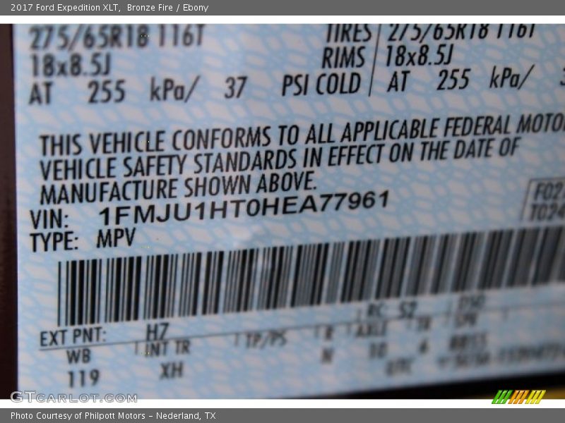 Bronze Fire / Ebony 2017 Ford Expedition XLT