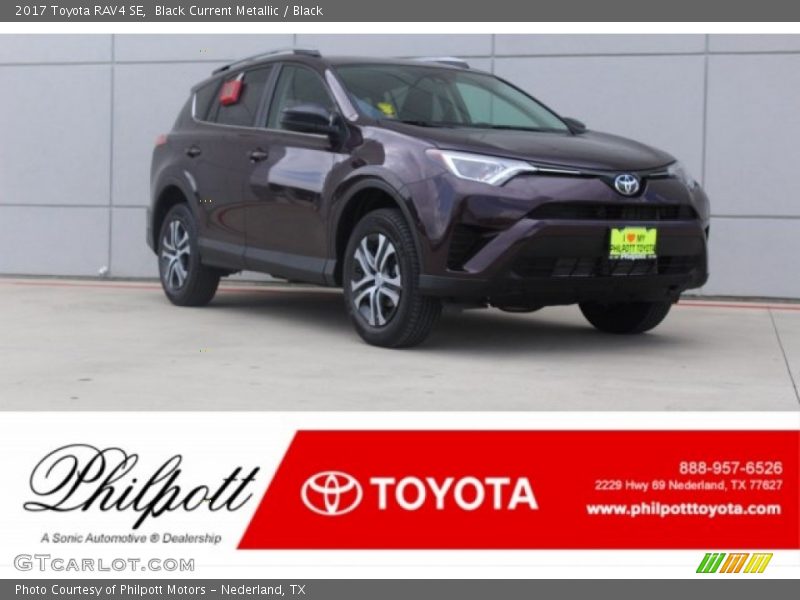Black Current Metallic / Black 2017 Toyota RAV4 SE