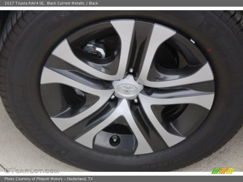 Black Current Metallic / Black 2017 Toyota RAV4 SE