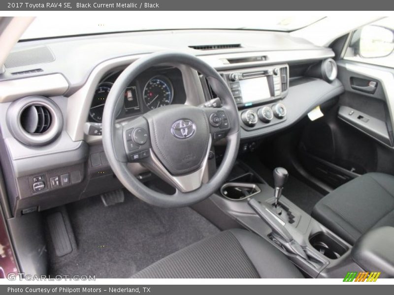 Black Current Metallic / Black 2017 Toyota RAV4 SE