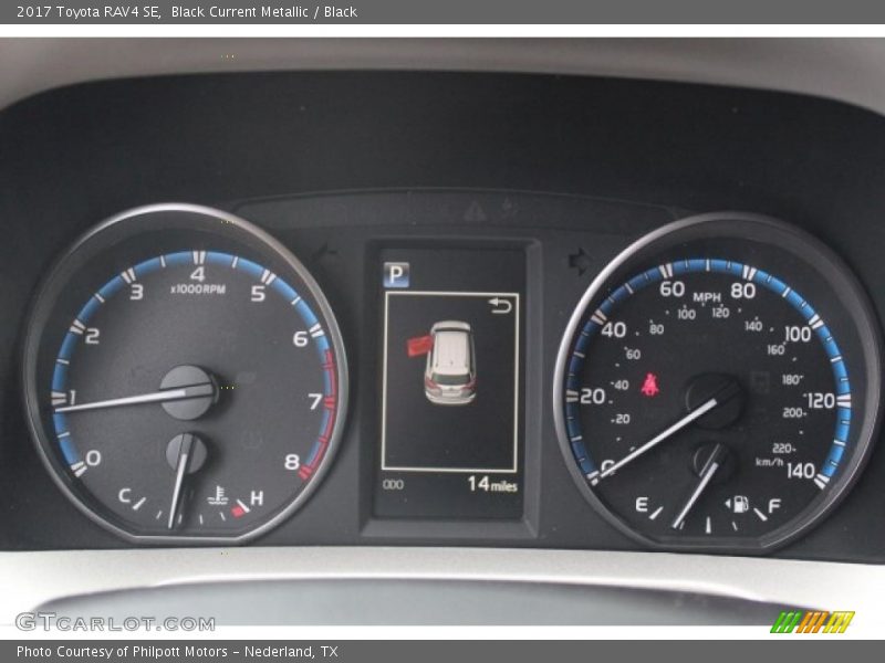 Black Current Metallic / Black 2017 Toyota RAV4 SE
