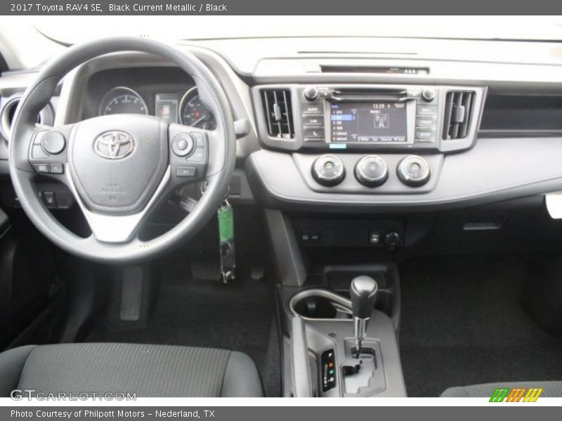 Black Current Metallic / Black 2017 Toyota RAV4 SE