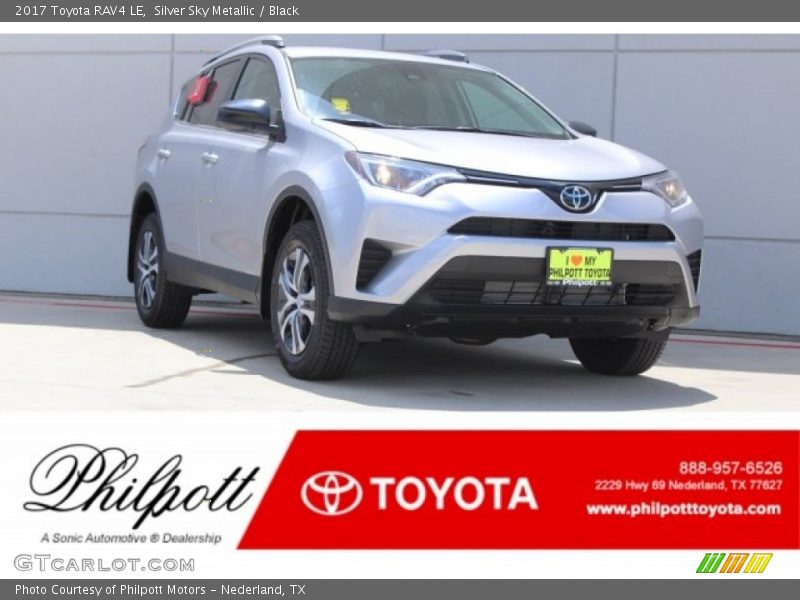 Silver Sky Metallic / Black 2017 Toyota RAV4 LE