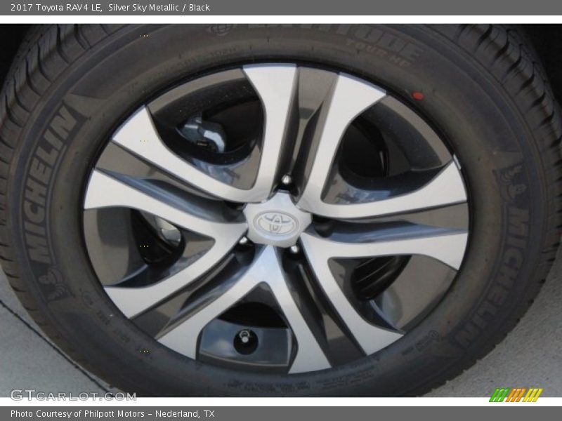 Silver Sky Metallic / Black 2017 Toyota RAV4 LE